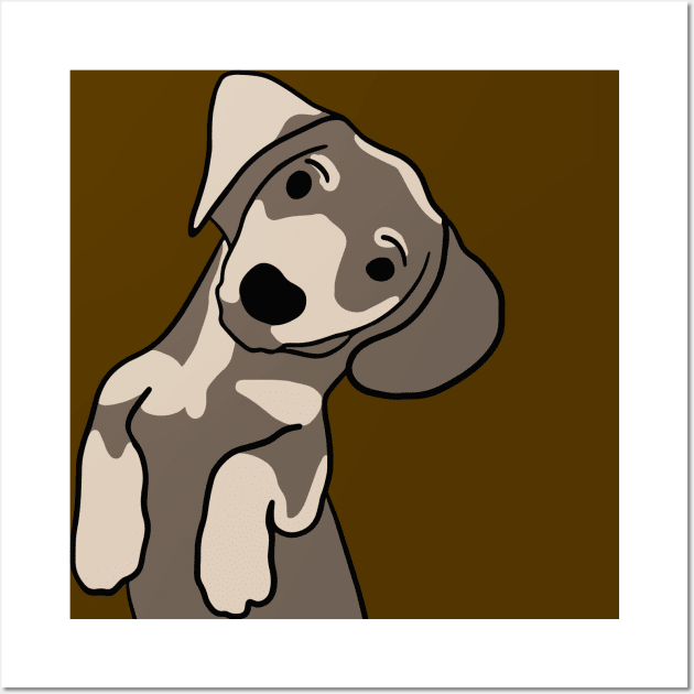 Happy dachshund illustration Wall Art by bigmomentsdesign